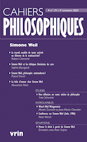 Cahiers philosophiques, no 171
